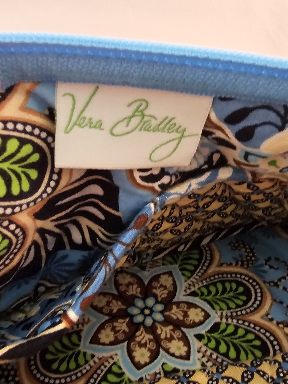 Vera Bradley Blue Paisley Small Shoulder Bag - Picture 7 of 9